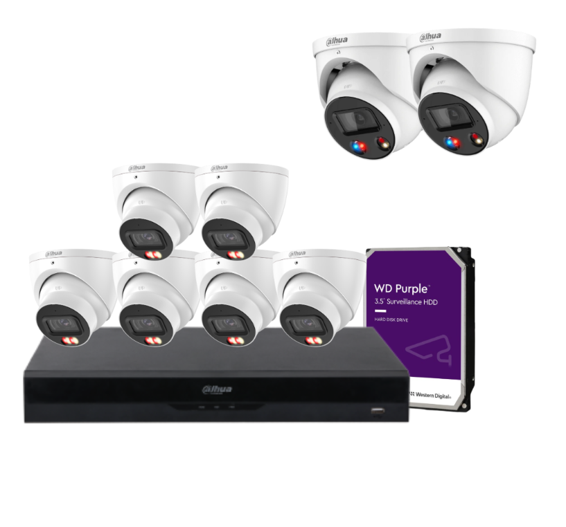 Dahua 6MP CCTV Camera Kit – Up to 8 Cameras | 8-Channel AI NVR + HDD | IPC‑HDW3667EM‑S‑IL‑ANZ & DH‑IPC‑HDW3649H‑AS‑PV‑ANZ‑S2 Cameras | Smart AI Surveillance System