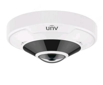 Uniview 12MP Ultra HD fisheye dome IP camera with 360° view, IR night vision, vandal-resistant IK10, outdoor IP67, two-way audio