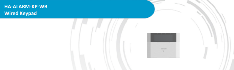 HiLook HA‑ALARM‑KP‑WB Wired Keypad with LCD, Tag Reader & Wireless Transceiver — AX Series for Hilook alarm