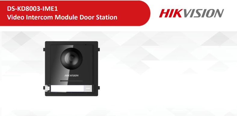 Hikvision 2nd Gen IP इंटरकॉम, कैमरा के साथ डोर स्टेशन, 1x बटन, IP65, 12VDC/POE
