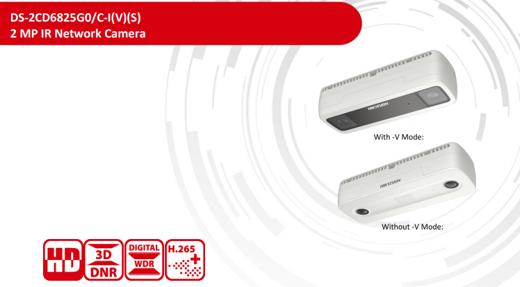 Hikvision DS-2CD6825G0/C-I(V)(S) 2MP People Counting IR Network Camera – Ultra-Wide FOV, Smart Analytics, H.265+ Compression