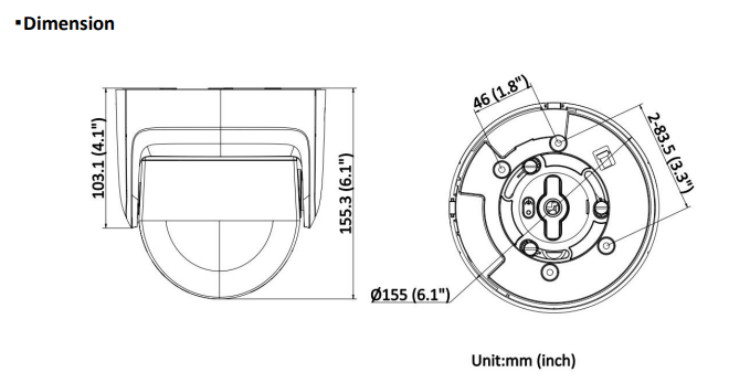 Hikvision DS-2CD2387G2P-LSU/SL 8MP ColorVu Panoramic Fixed Turret IP Camera 180° Dual 4mm Lenses, Human/Vehicle Detection, White Light & Audio Alarm