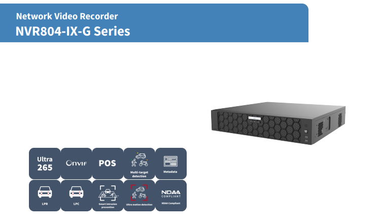 Uniview NVR804-16-IX-G 16 Channel IX Series SeekFree Network Video Recorder (No HDD)
