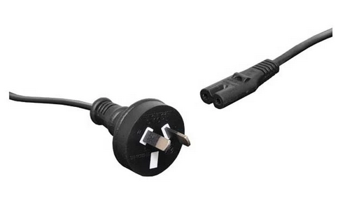 TEQPL240/8P - 2-Pin AU Plug to IEC-C7 (Fig8) Power Cable - 240V Black PVC Sheath (PL240/8P)