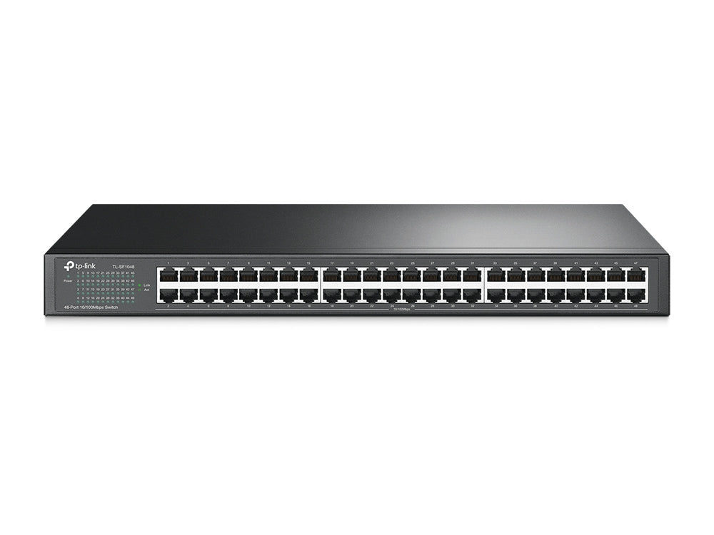 TP-Link TL-SF1048 48-Port 10/100Mbps Rackmount Ethernet Switch | Power-Saving | Fanless | Enterprise-Grade