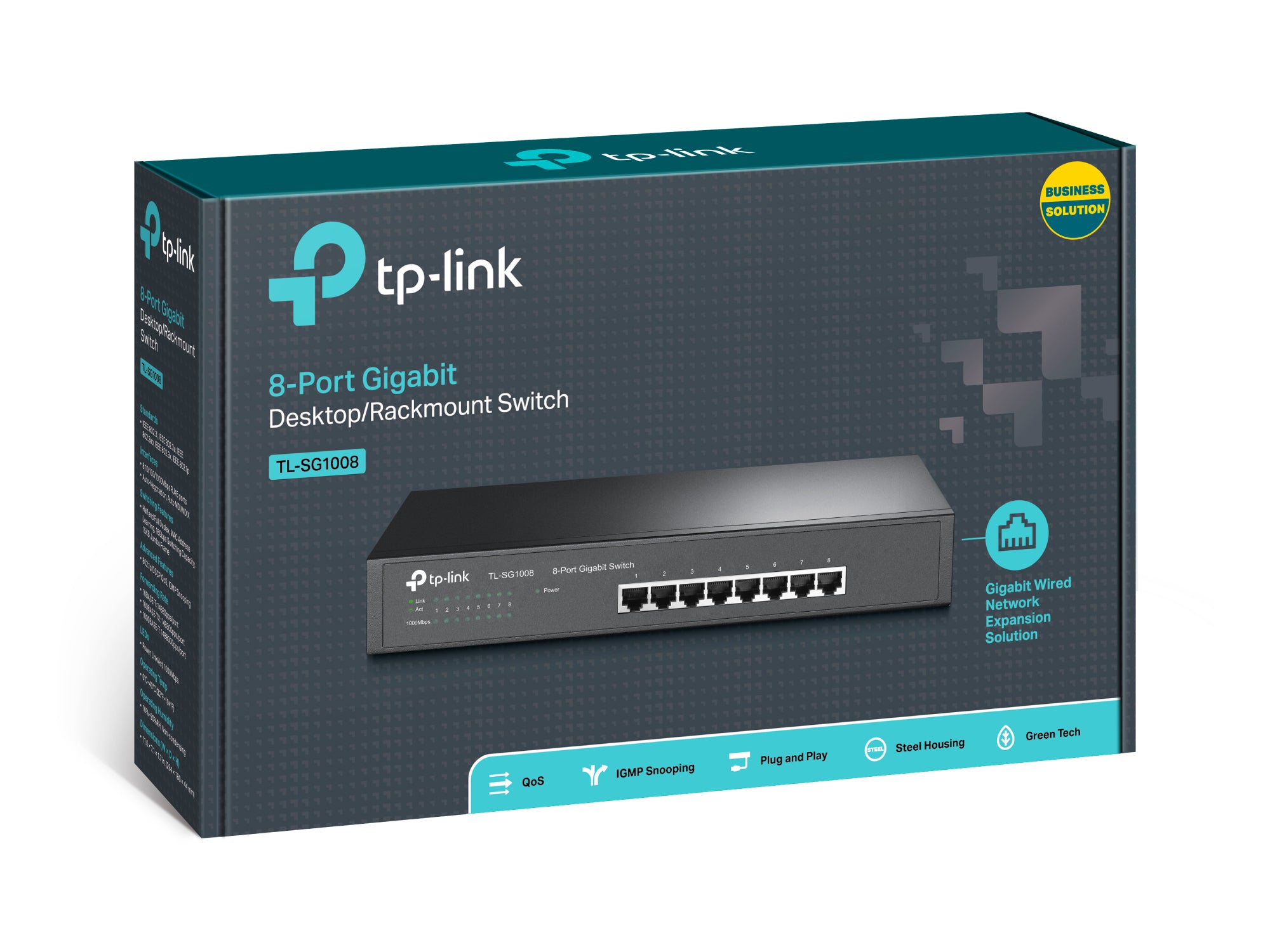 TP-Link TL-SG1008 8-Port Gigabit Desktop/Rackmount Switch | Plug-and-Play High-Speed Networking