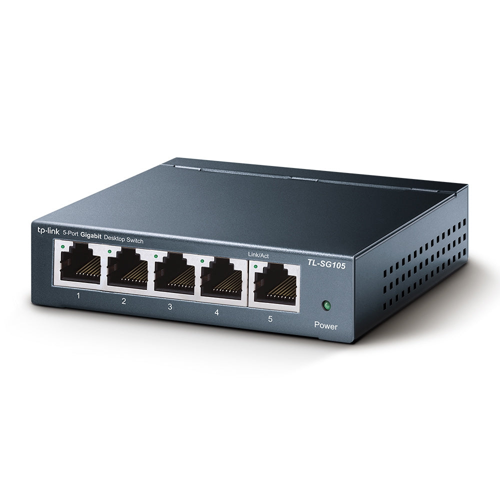 TP-Link TL-SG105 5-Port Gigabit Desktop Network Switch | Metal Casing | Plug & Play | Green Ethernet