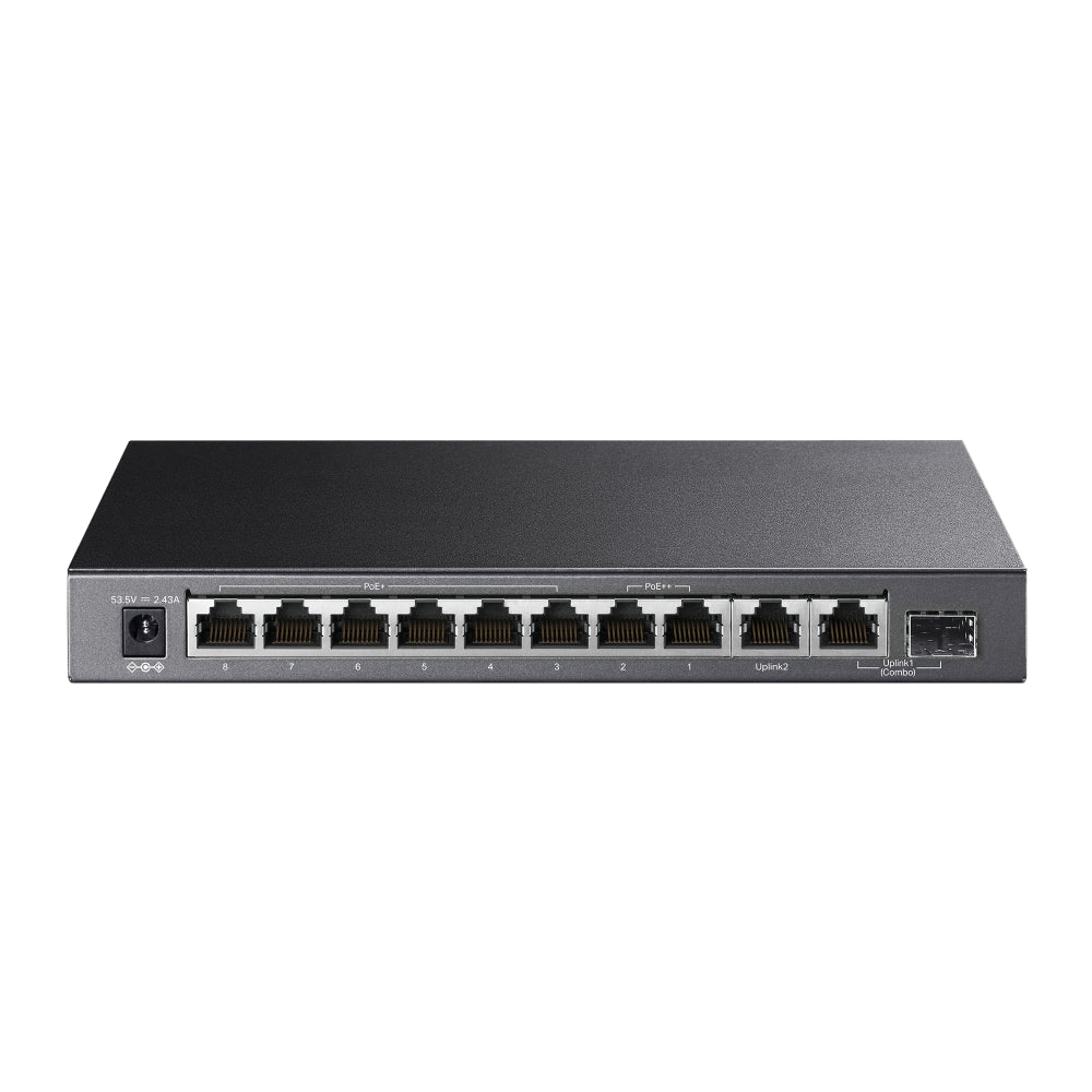 TP-Link TL-SG1210PP 10-Port Gigabit Desktop Switch with 6-Port PoE+ and 2-Port PoE++ | Fanless Design, 123W PoE Budget, Priority & Isolation Modes