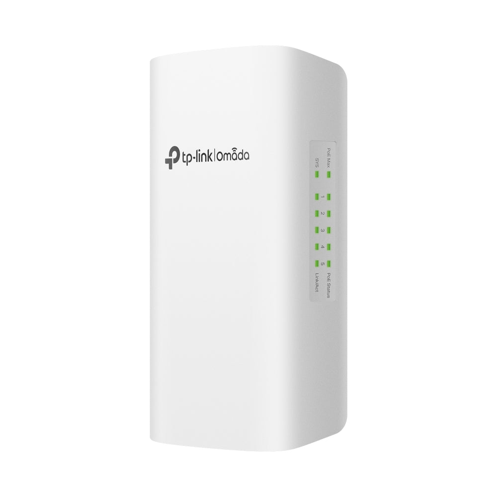 TP-Link Omada SG2005P-PD 5-Port Gigabit Smart Switch | PoE++ In, 4-Port PoE+ Out, IP55 Outdoor, Long-Range PoE Passthrough