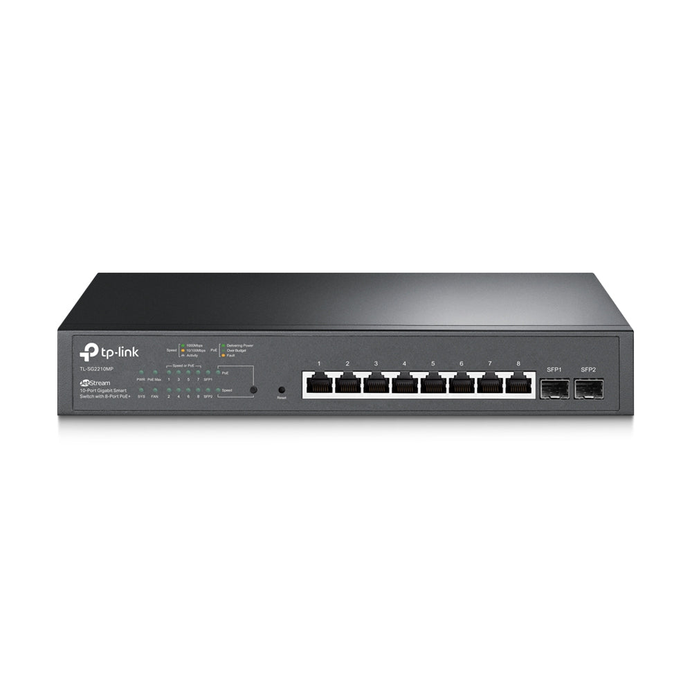 TP-Link TL-SG2210MP – JetStream 10-Port Gigabit Smart Managed Switch with 8-Port PoE+