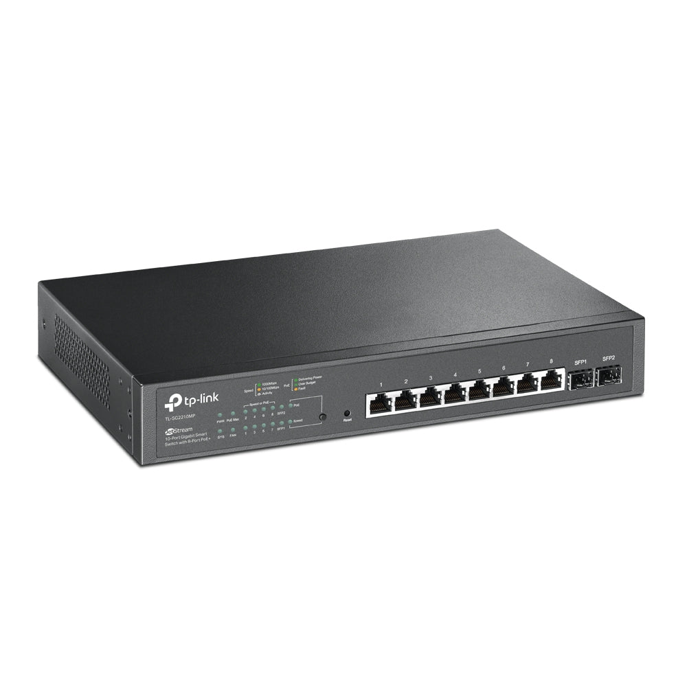 TP-Link TL-SG2210MP – JetStream 10-Port Gigabit Smart Managed Switch with 8-Port PoE+