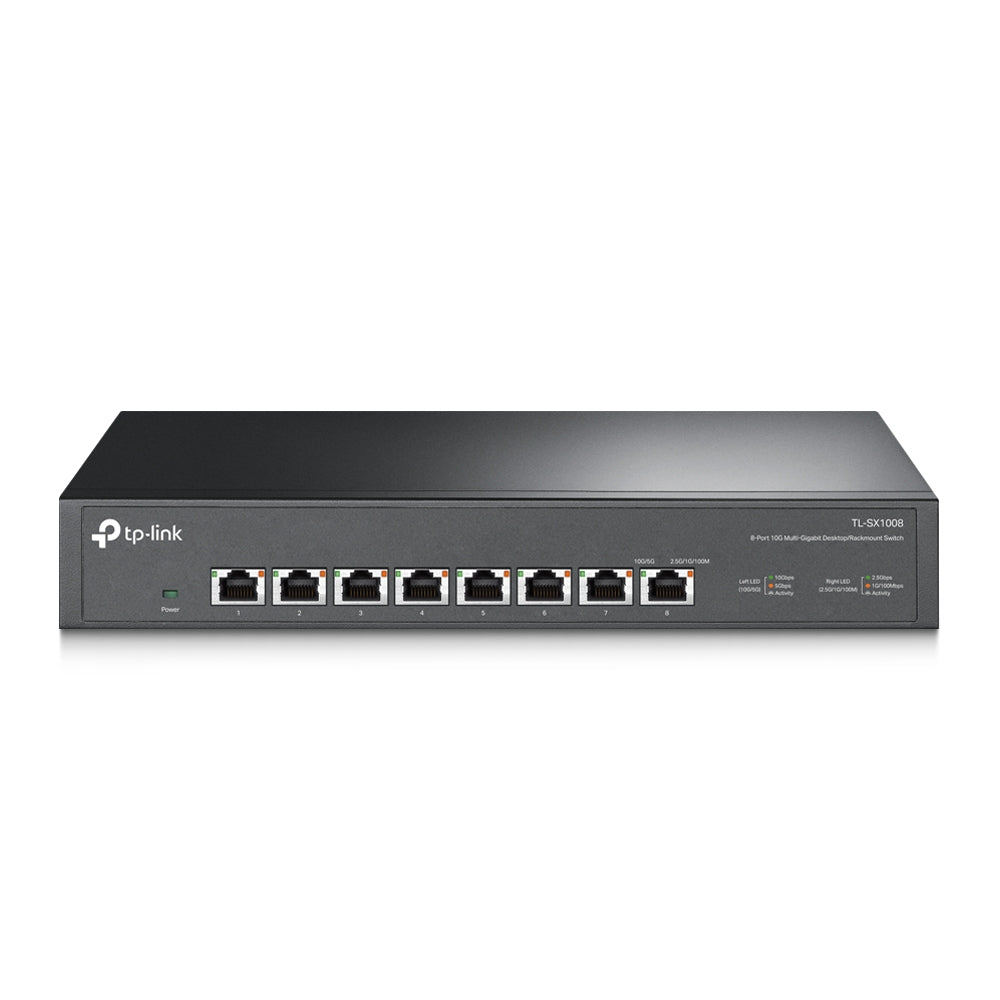 TP-Link TL-SX1008 8-Port 10G Multi-Gigabit Desktop/Rackmount Switch | Ultimate High-Speed Networking for Business & Home