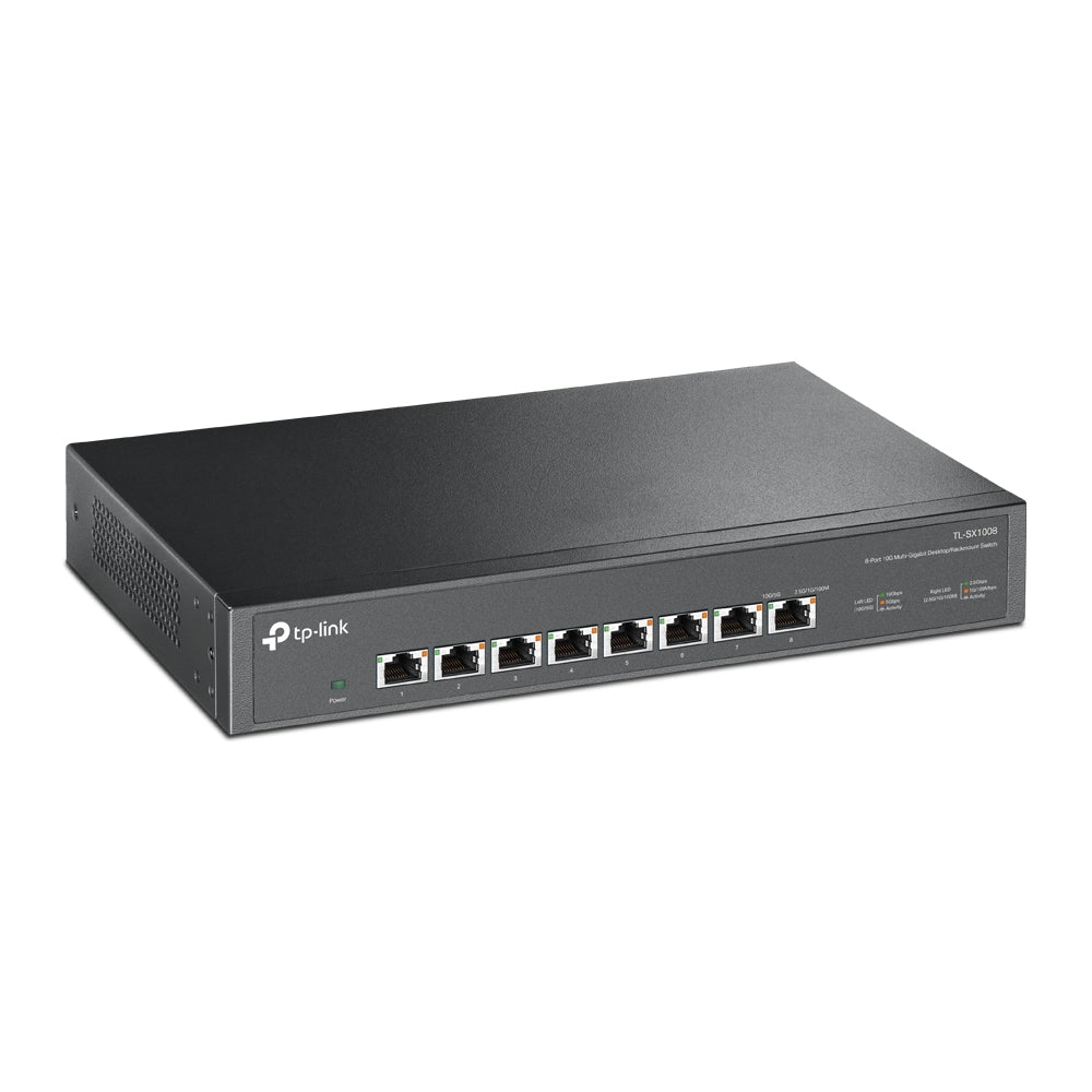TP-Link TL-SX1008 8-Port 10G Multi-Gigabit Desktop/Rackmount Switch | Ultimate High-Speed Networking for Business & Home
