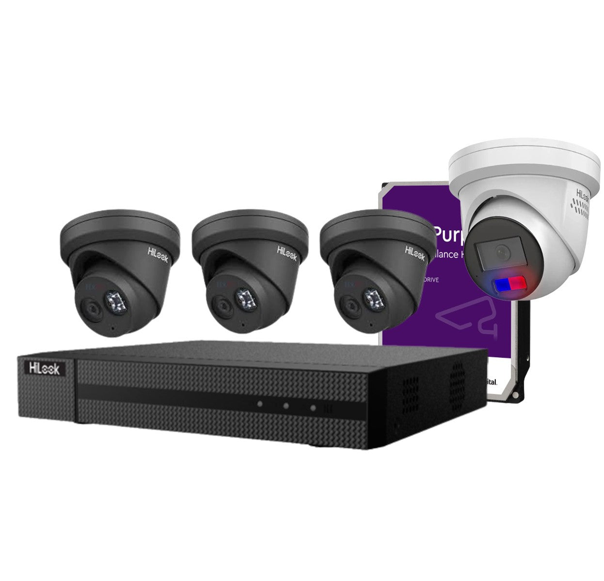 HiLook (6MP) 4 Cameras + 4CH NVR Kit CCTV With ColorVu (IPC-T261H-MU) (IPC-T269H-MU_SL) IPC-T261H-MU replaced by IPC-T262H-MU