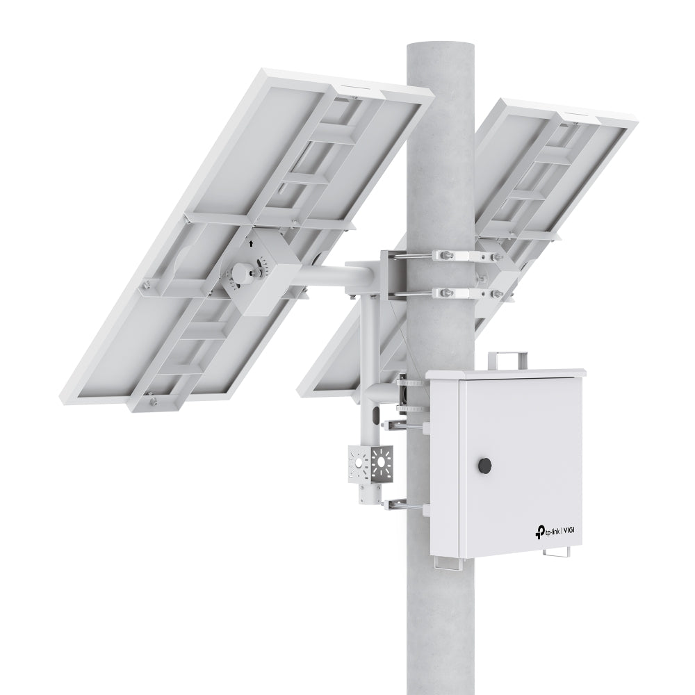 TP‑Link VIGI 180W Solar Mount | SGCC Galvanized Steel Adjustable Solar Panel Bracket for VIGI Systems - CCTV Importers
