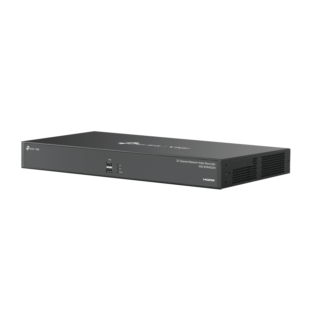 TP-Link VIGI NVR4032H | 32-Channel 4K Network Video Recorder, H.265+ Compression, Dual Ethernet, 4× SATA (Up to 16 TB Each) non PoE