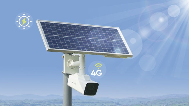 Hilvision HIK-2XS2T41G1-4 4MP Solar Power Security Camera Setup, 4G, H.265, IR, IP67, 4mm ip camera