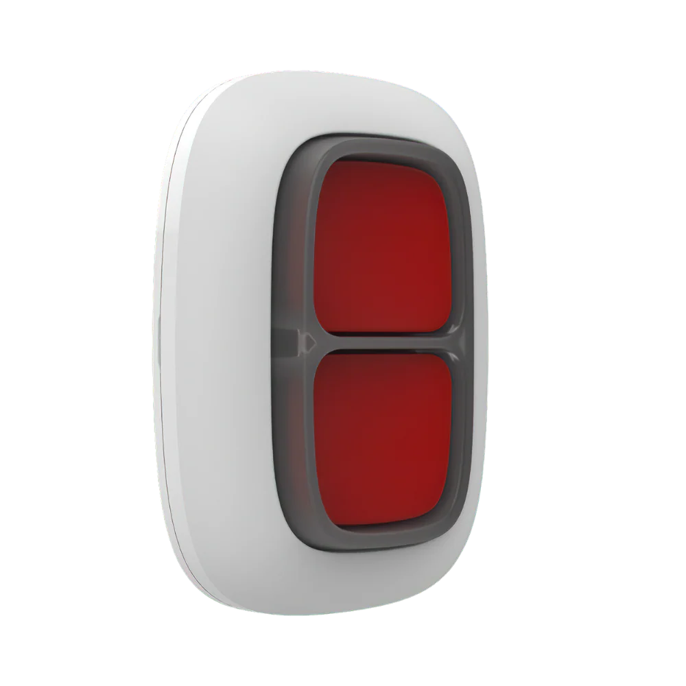 AJAX#30624 – Ajax DoubleButton Jeweller Wireless Hold-Up / Panic Button (White) - CCTV Importers
