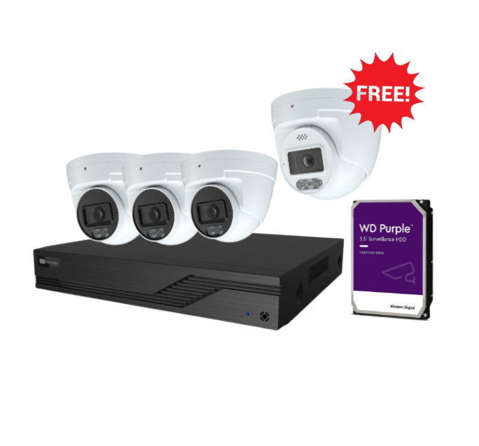 OFFER* AINIA 4x CCTV Camera Kit with 4-Channel NVR and Free TIOC Upgrade