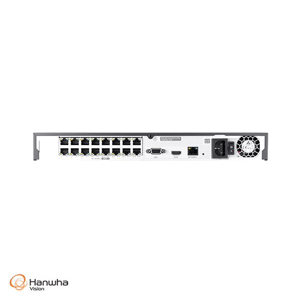 Hanwha Vision CT-ARN-1610S 16CH 8MP H.265 AI NVR with PoE Switch