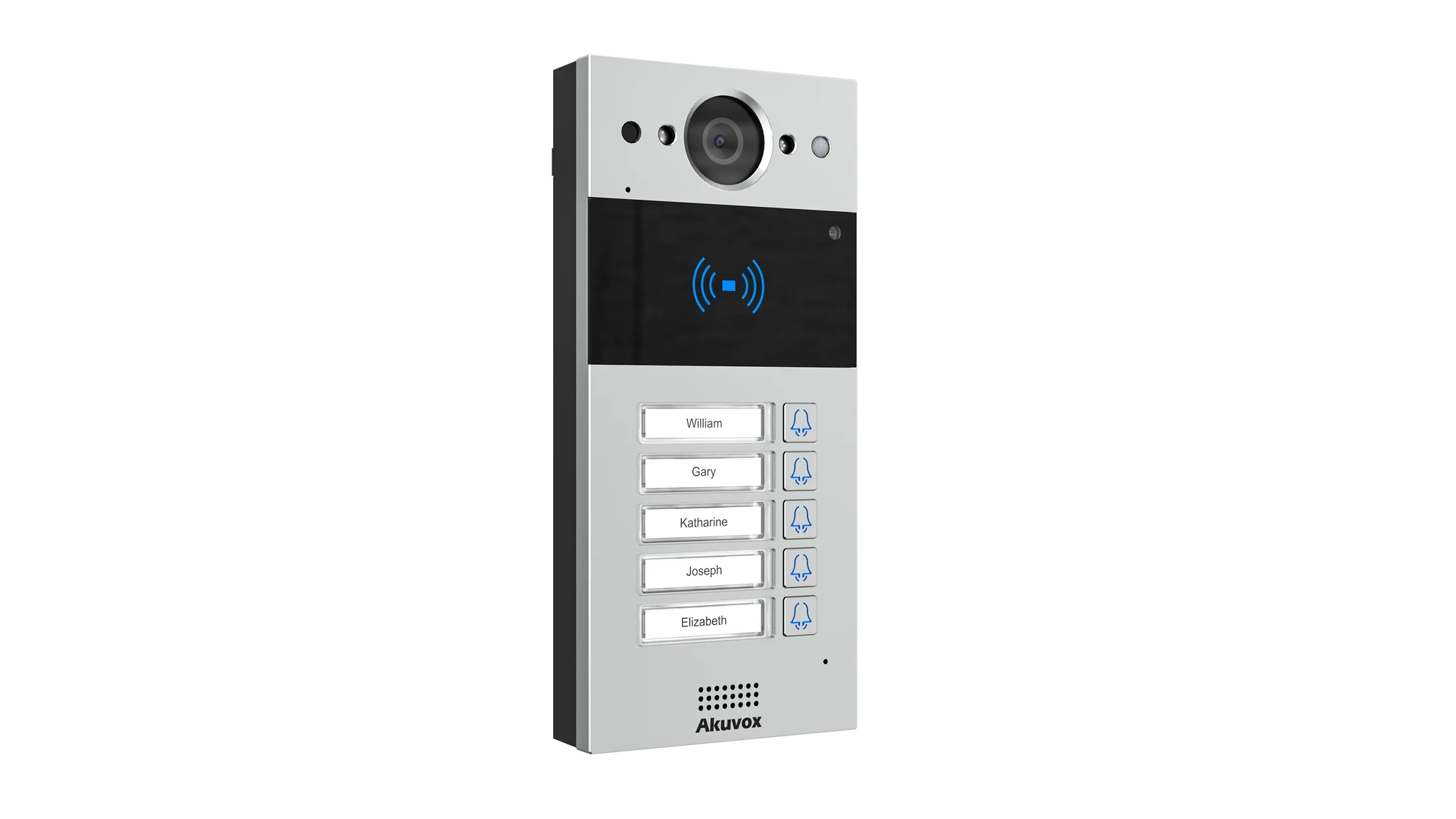 Akuvox R20BX5 IP Video Intercom – 5-Button SIP Door Station with 2MP Camera, Dual-Frequency RFID, PoE, Aluminum Body, Surface Mount SKU:R20BX5-SEC