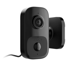 Ajax IndoorCam Wi-Fi security camera with AI detection, white and black color, used for home security and monitoring.