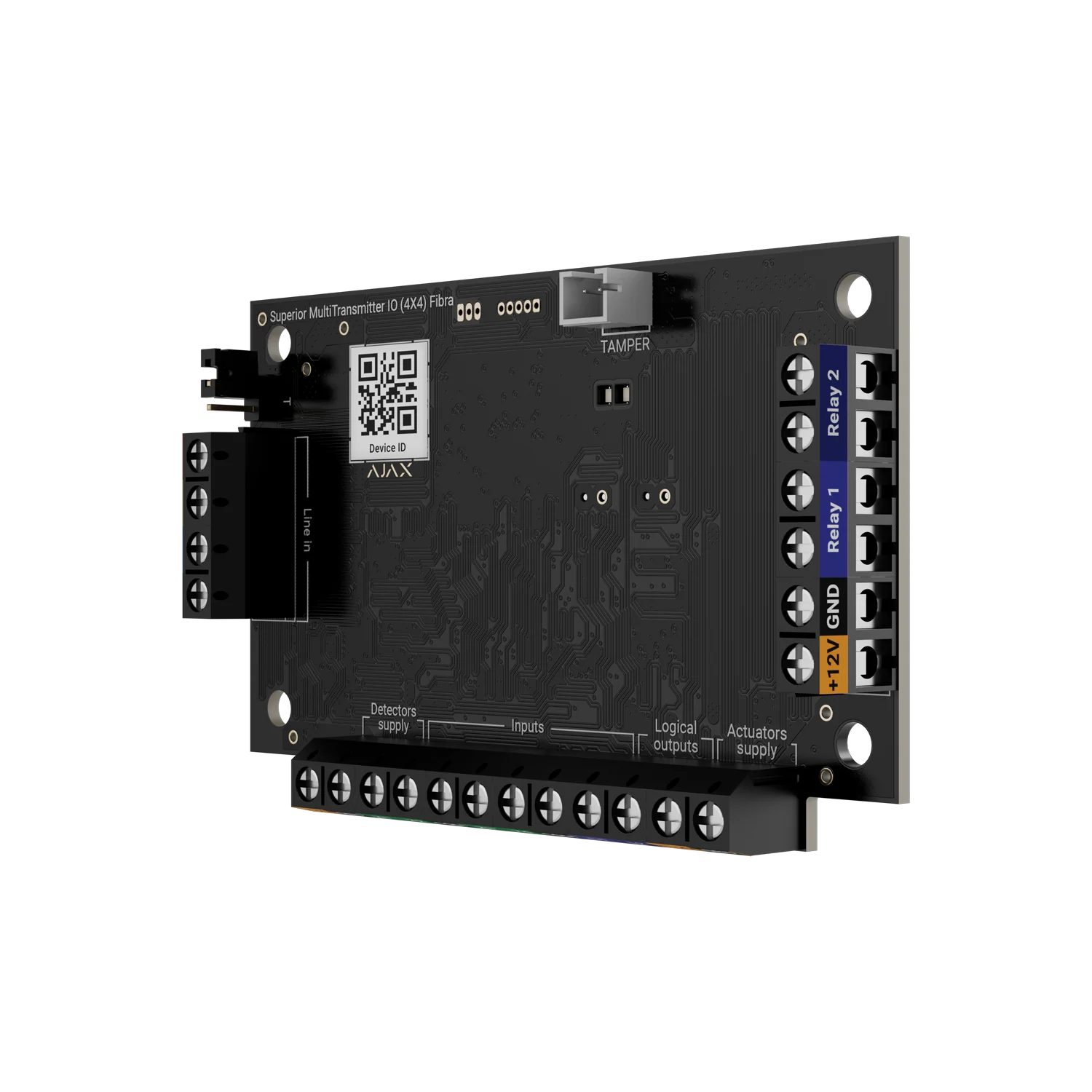 AJAX#117739 Ajax Superior MultiTransmitter IO (4x4) Fibra | 4 Input 4 Output Integration Module