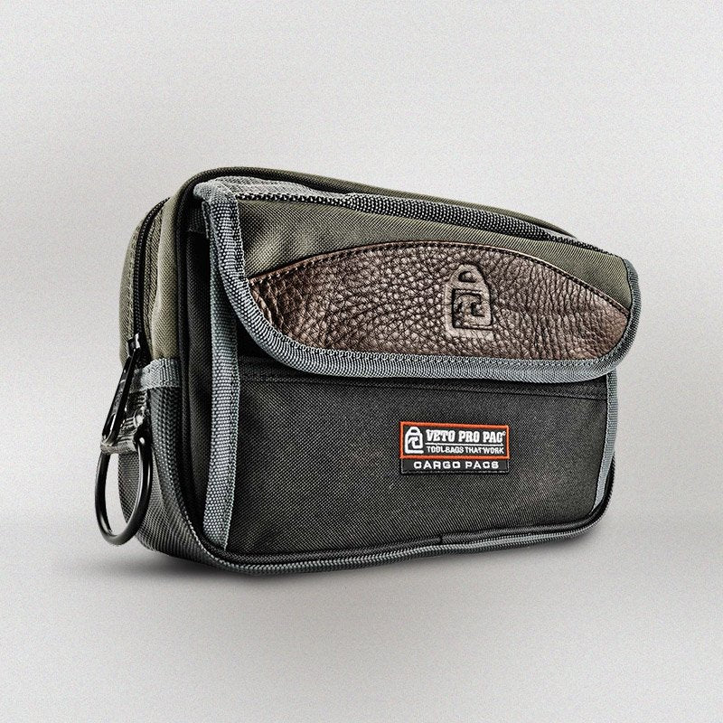 Veto Pro Pac TECH CP4 Tool Pouch – Compact Closed HVAC Technician Pouch with 4 Pockets, Weather-Resistant Fabric (254x76x152mm)