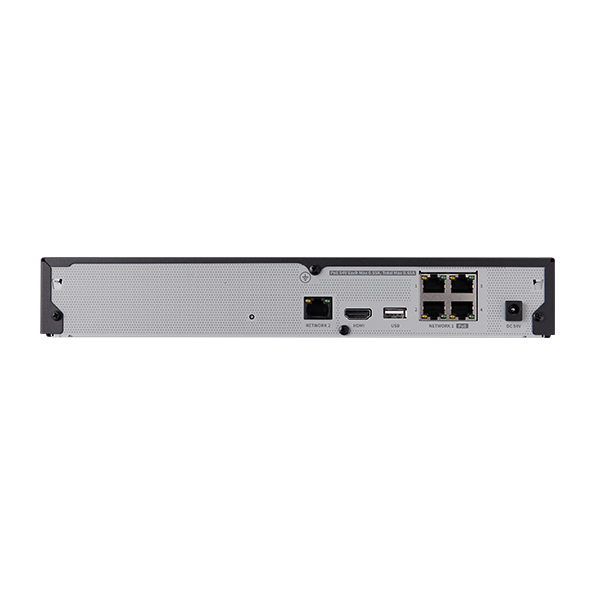 Hanwha Wisenet CT-QRN-430S Q Series NVR, 4CH 8MP with PoE switch, NDAA compliant by Samsung
