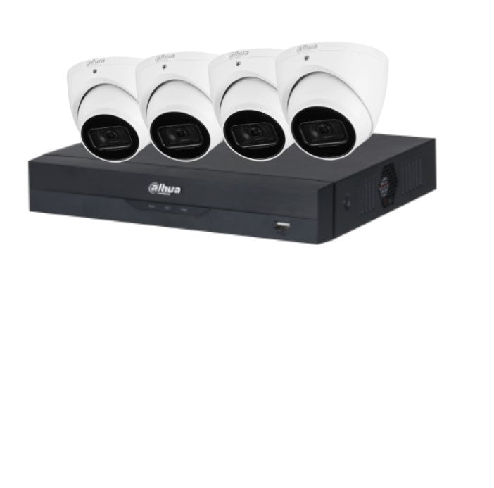 Dahua 6MP/8MP upto 8-Camera Security Kit with 8CH AI NVR – Standard and TIOC Advanced 3.0, PoE, Starlight, Two-Way Audio