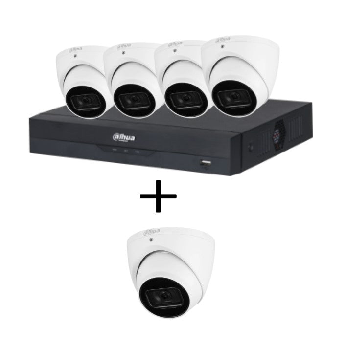Dahua 6MP/8MP upto 8-Camera Security Kit with 8CH AI NVR – Standard and TIOC Advanced 3.0, PoE, Starlight, Two-Way Audio