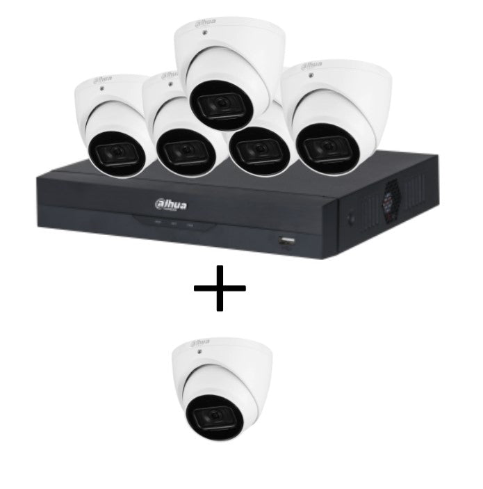 Dahua 6MP/8MP upto 8-Camera Security Kit with 8CH AI NVR – Standard and TIOC Advanced 3.0, PoE, Starlight, Two-Way Audio