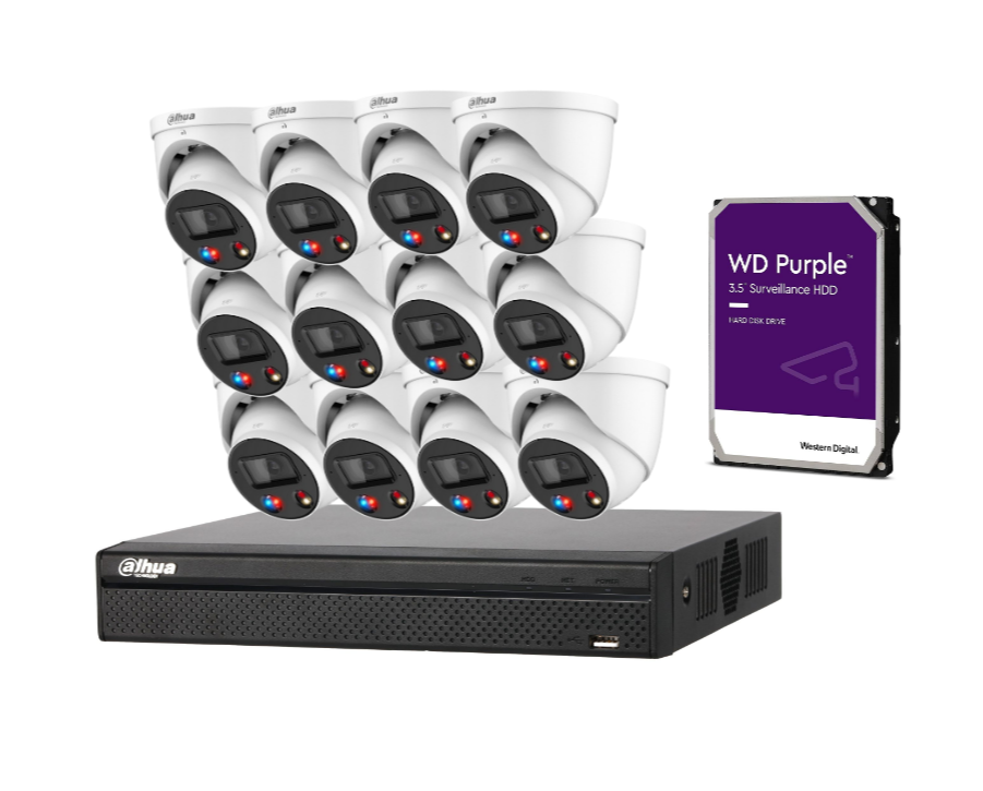 Dahua 8MP TIOC 3.0 12-Camera AI CCTV Surveillance Kit with 16CH WizSense AI NVR System & HDD (DH-IPC-HDW3849H-AS-PV-S2) ACUPICK - CCTV Importers