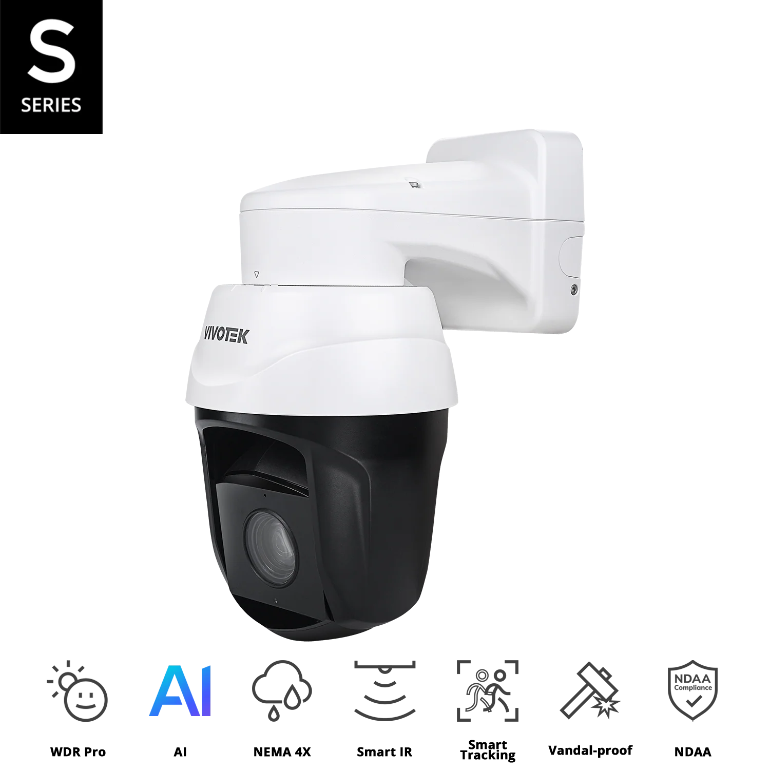 VIVOTEK SD9394-EHL 8MP 4K PTZ IP Camera | 32x Optical Zoom | 250m Smart IR | AI-Powered Detection | IP66 IK10 | H.265
