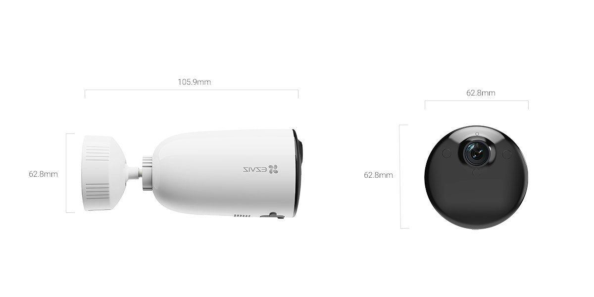 EZVIZ CB3 AOV Version 2K Type-C smart home battery camera with lens and mounting bracket in a home setting
