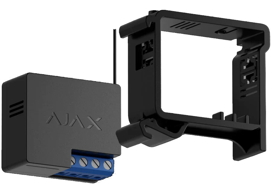 AJAX DIN Holder Black Mounting Bracket for Relay Devices – 35mm DIN Rail | AJAX#40696