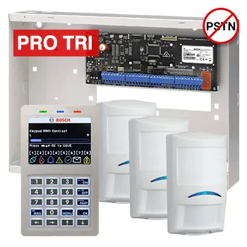 BOSCH Solution 6000 Alarm Kit – CC615PB IP Panel + CP736B Prox LCD Keypad + 3x Tritech Detectors – K6000-IPS-3PROTRI