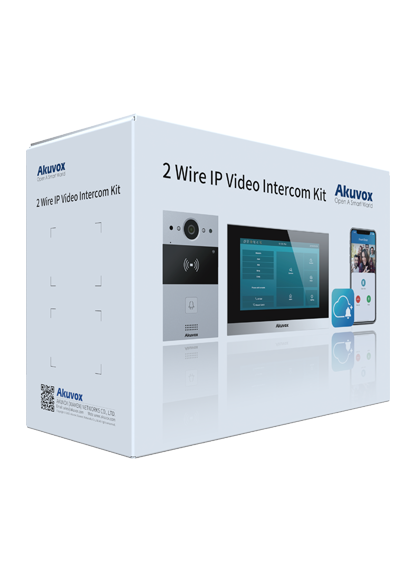 AKUVOX 2-Wire IP Video Intercom Kit – R20A-2 Door Phone + C313W-2 White 7" Monitor