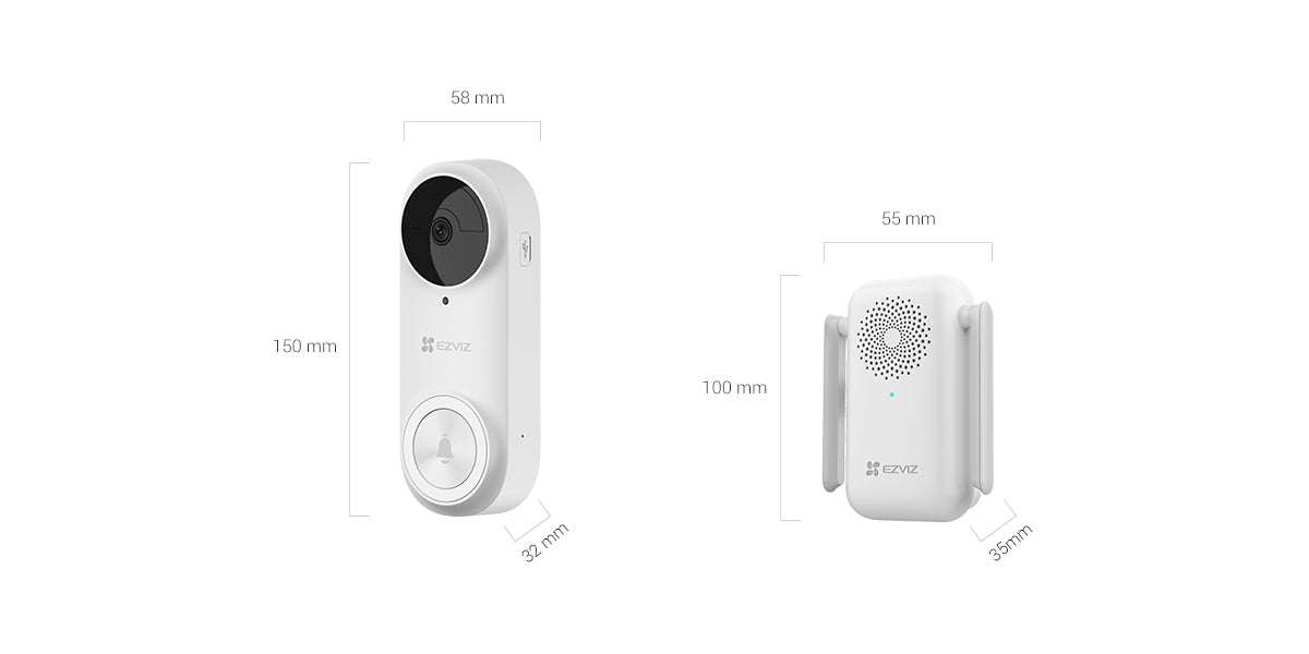 EZVIZ DB2 Pro 5MP Battery Doorbell KIT with Chime