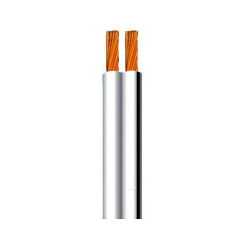 FIG8 2-Core 24/0.20mm Security Cable – Unscreened PVC Sheath, 100m Roll – White/Black – CBLFIG824020-100WHT/BLK