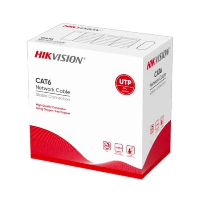 Hikvision DS-1LN6UZC0-YELLOW CAT6 U/UTP Network Cable – 305m Yellow Solid Copper 4-Pair Cable