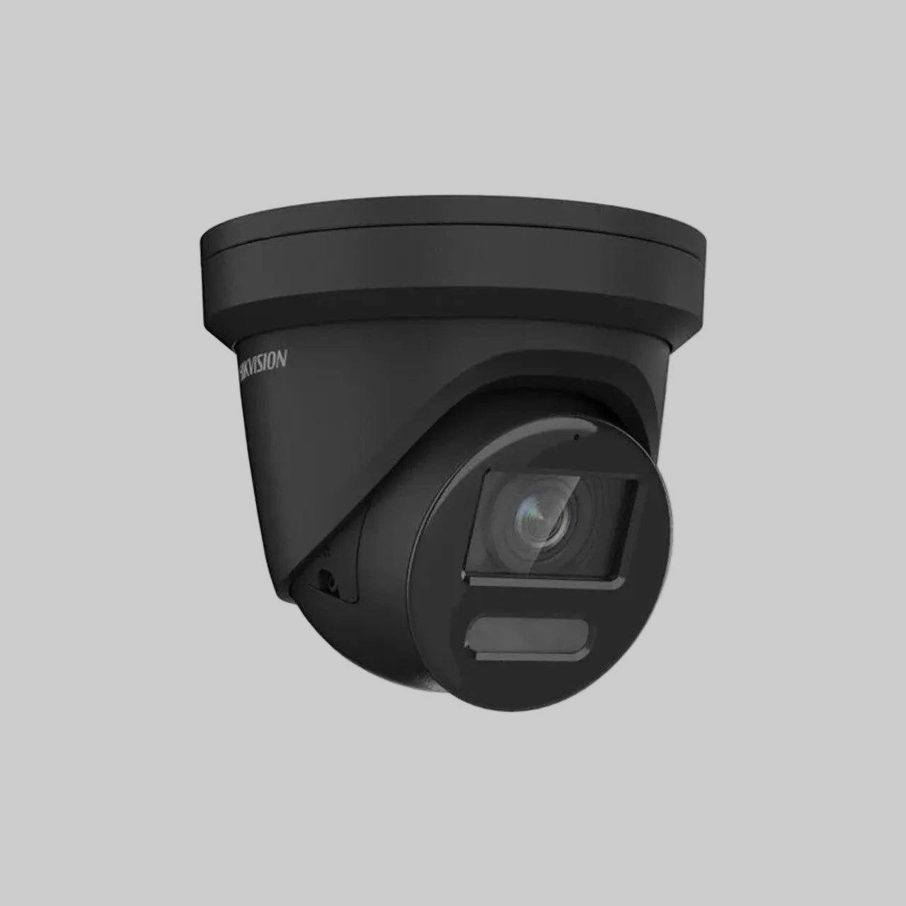 Hikvision DS-2CD2347G2-LSU/SL-B 4MP ColorVu black network CCTV camera with strobe light, audible alarm, IP67, AI human/vehicle detection