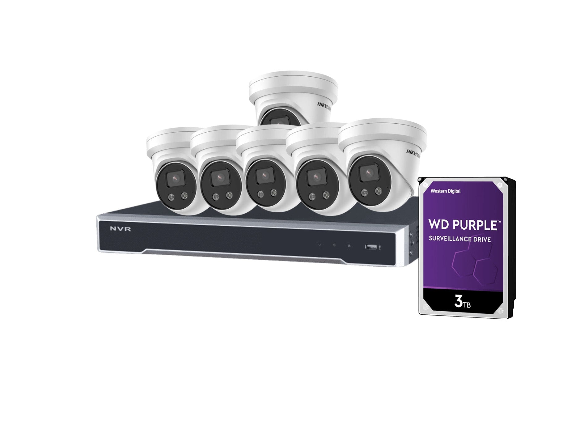 Hikvision 2CD2386G2-I2 8MP 5x cameras(up to 8) with 8 Channel NVR + HDD CCTV Kit