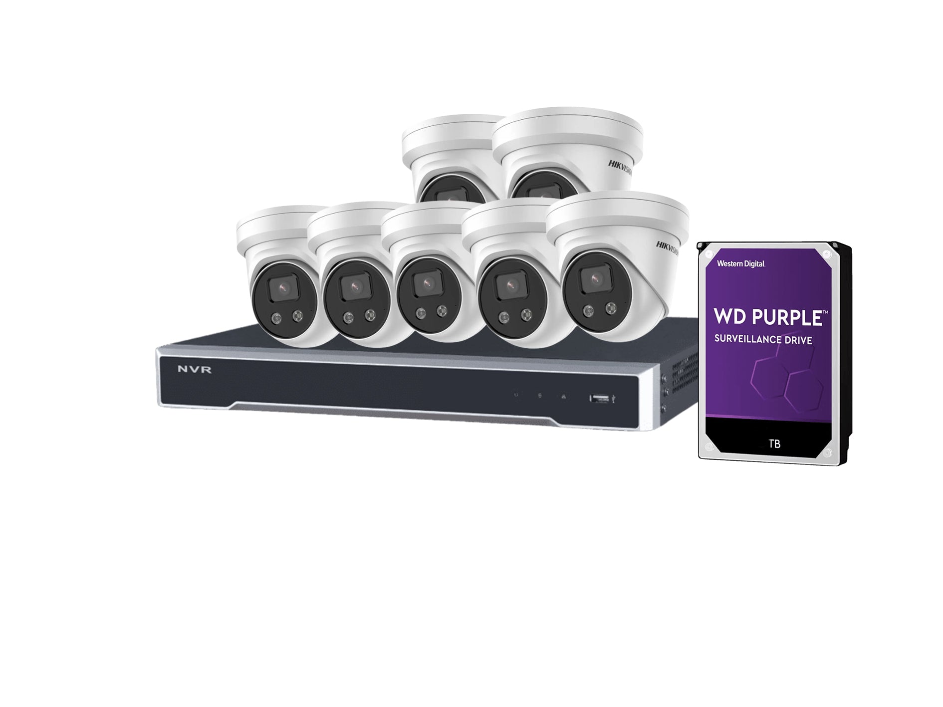 Hikvision 2CD2386G2-I2 8MP 5x cameras(up to 8) with 8 Channel NVR + HDD CCTV Kit