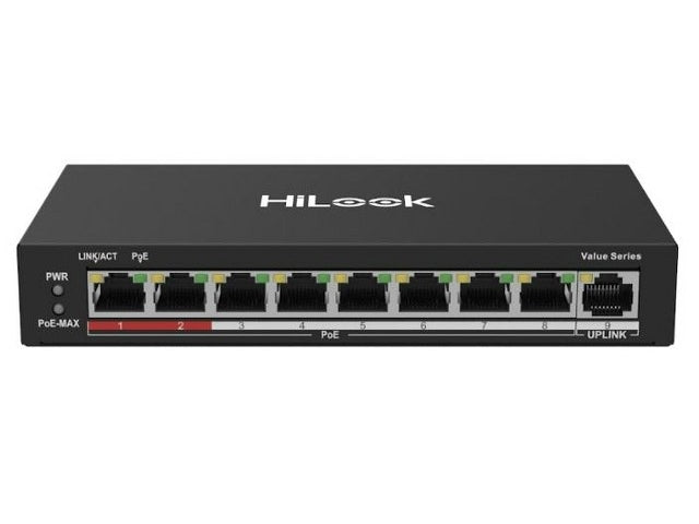 Hikvision/ (HiLook) NS-0109P-60(B) 8 Port Fast Ethernet Unmanaged POE Switch