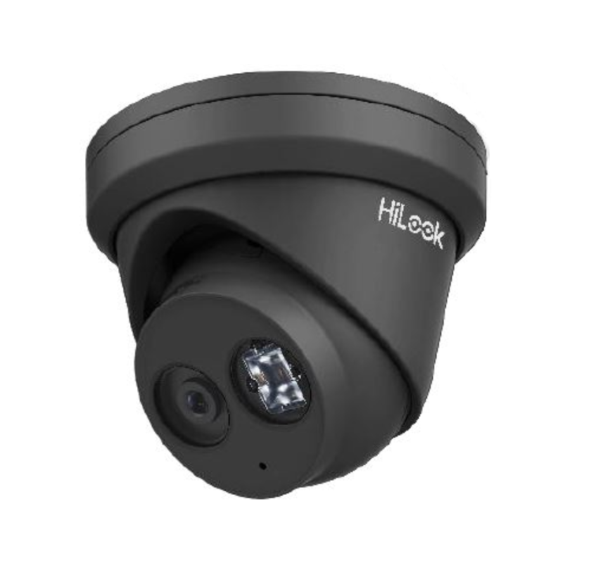 *SPECIAL OFFER HiLook IPC-T281H-MU 8MP AcuSense Turret IP Camera (BLACK) – 2.8mm Fixed Lens, H.265+, Built-in Mic, IR Night Vision, IP67, Smart Detection