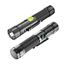 UNILITE FR-1200 Dual Power Right Angle Flashlight – 1200 Lumens, Rotating Head, Magnetic Base, Pocket Clip, IP65, USB-C Rechargeable, Black Aluminium