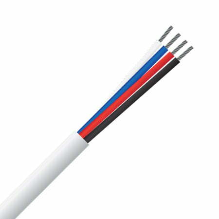 Electra Cables 4 Core 14/0.20 Unscreened PVC Security Cable 300m Roll – White | CBLSEC140204C-300WHT