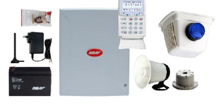 Ness D16XCEL4G PANEL & SIREN KIT with KPX+ White KP including SIM Alarm kit