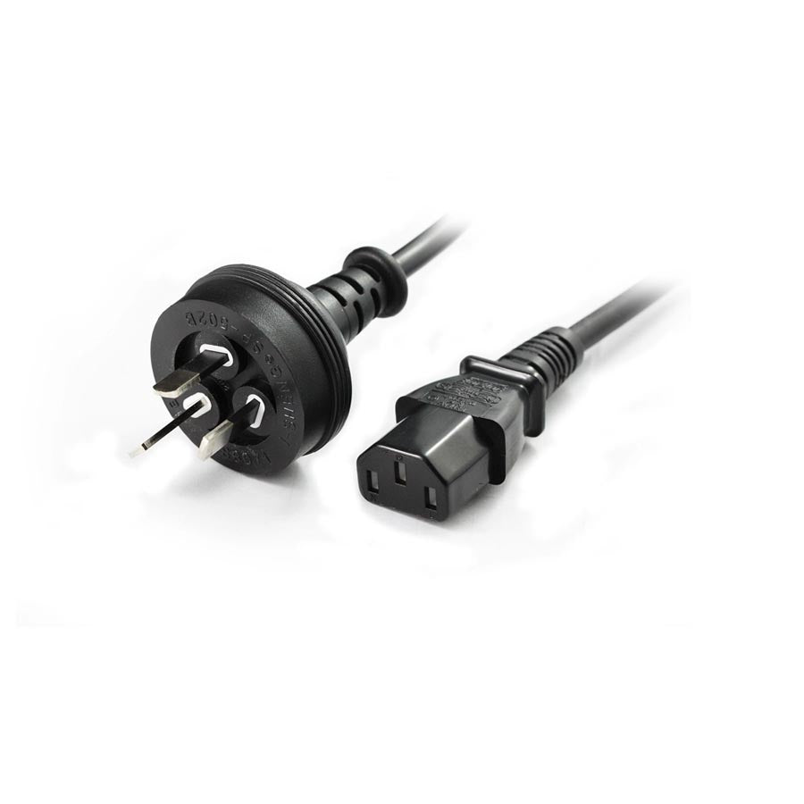 1m Australian 3-Pin Power Cord to IEC-C13 Kettle Plug – RCM Approved Cable for Monitors, PCs, NVRs & Electronics